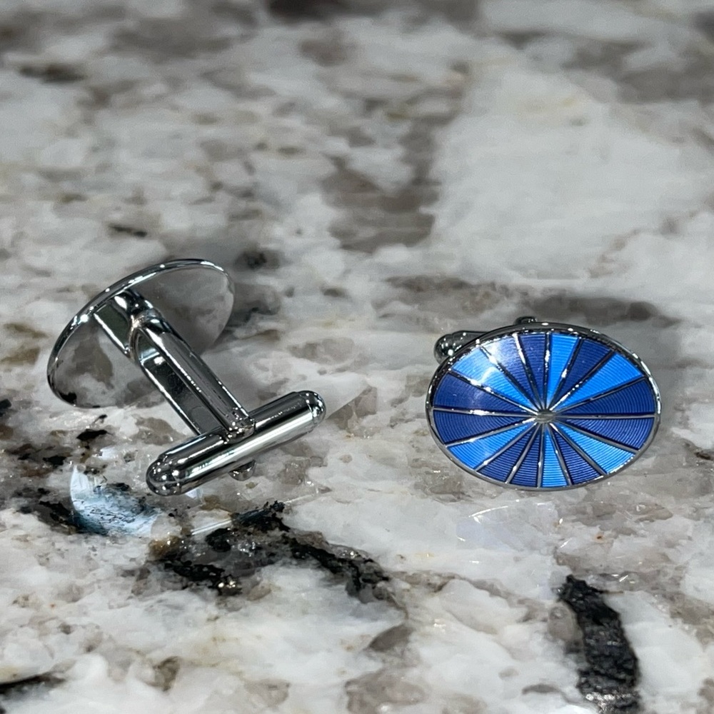 Blue cuff links - Picture 2 of 2